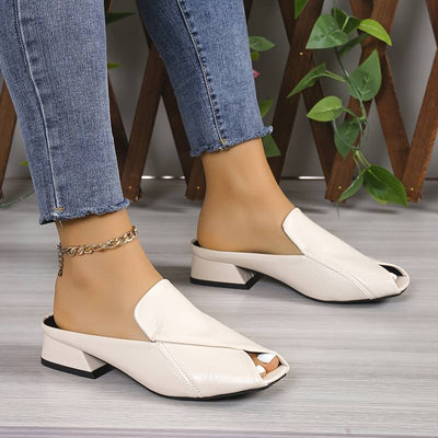 Olivia Open-Toe Mules