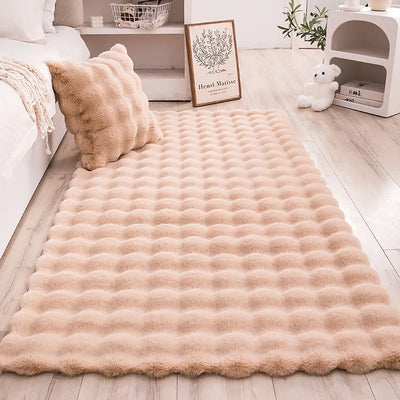 Cozy Faux Rabbit Fur Rug